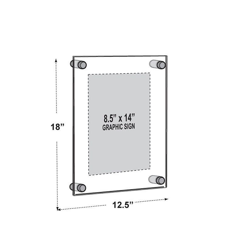 Azar Displays Floating Acrylic Wall Frame