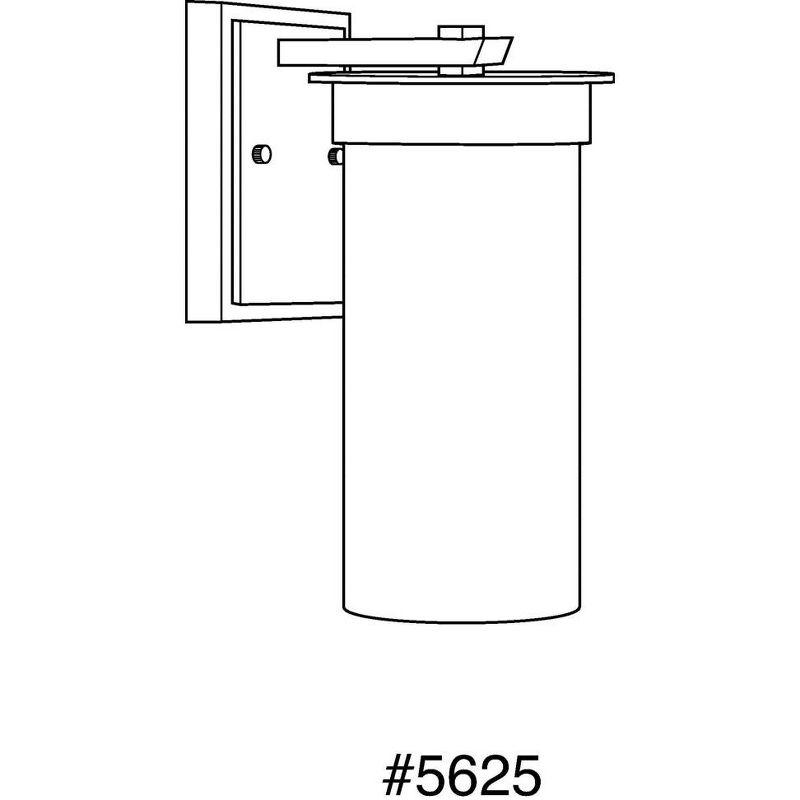 Progress Lighting Hawthorne 1-Light Outdoor Wall Lantern in Black Aluminum with Etched Seeded Glass