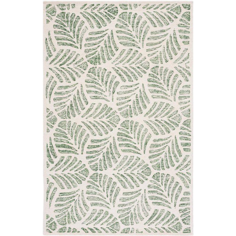 Martha Stewart Jardin - MSR3529 - Indoor Hand Tufted Area Rugs - Ivory/Green - 8'x10'