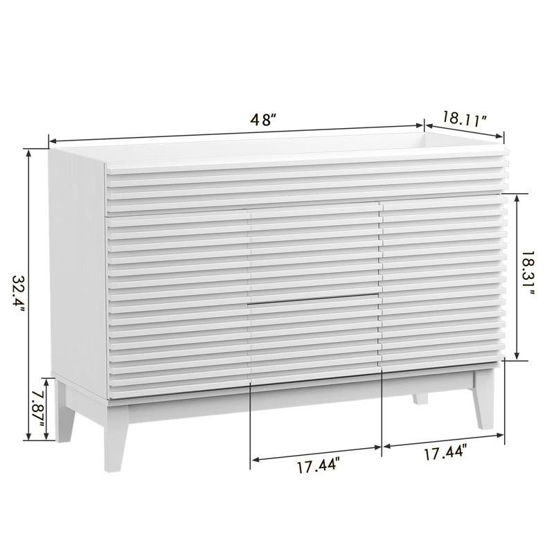 48.0 in. Freestanding Bath Vanity Cabinet without Top in Polar White Assembly required