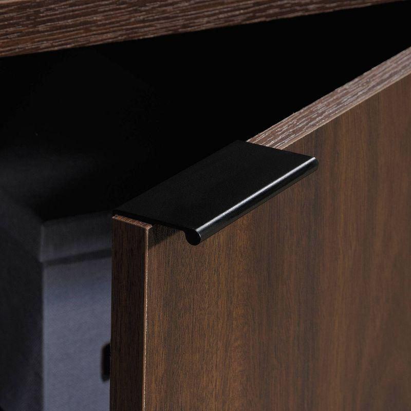 Palo Alto Small Office Credenza Spiced Mahogany - Sauder: Heat & Scratch Resistant, File Storage