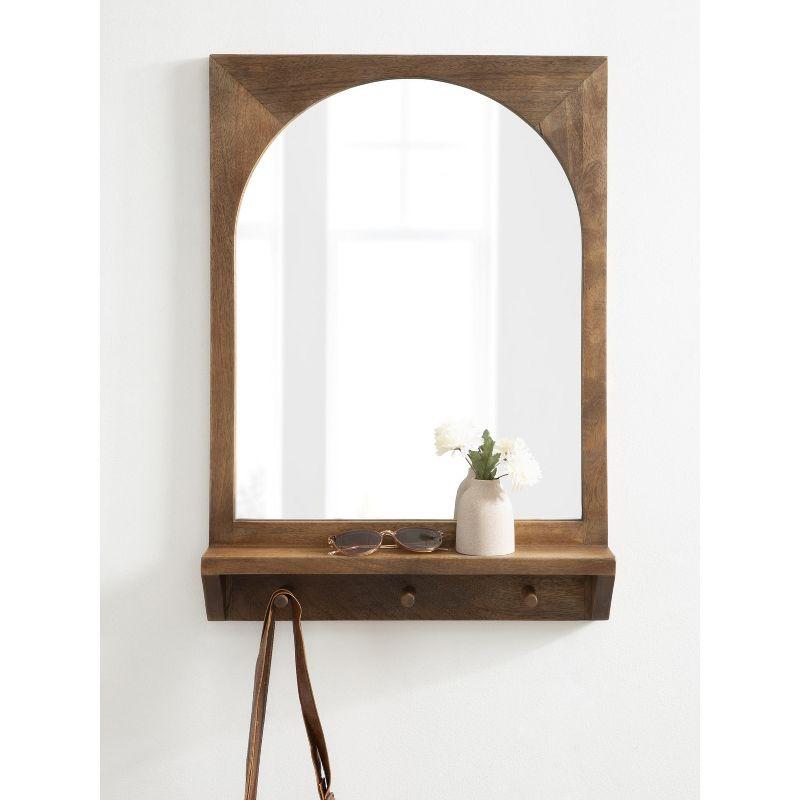 Kate and Laurel Andover Functional Mirror - Brown, 20x30