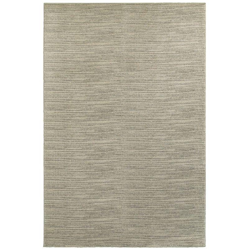 Ivory Rectangular Easy Care Synthetic Area Rug 5'3" x 7'6"