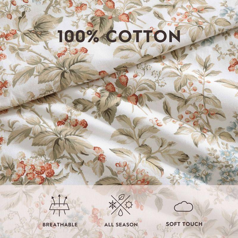 Laura Ashley Laura Ashley Bramble Floral Cotton Reversible Comforter Set