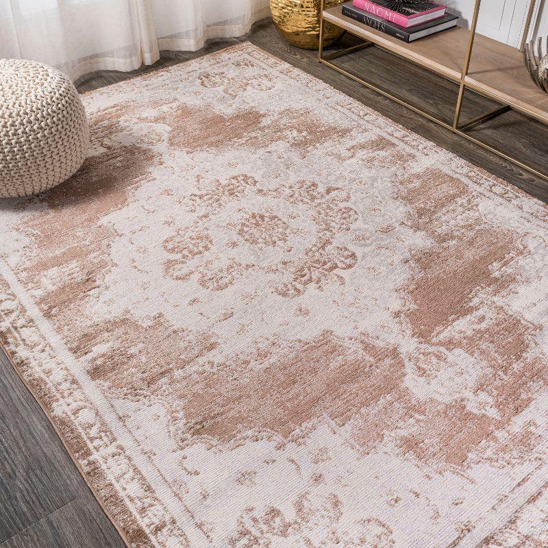 Ivory Elegance 4' x 6' Reversible Synthetic Area Rug