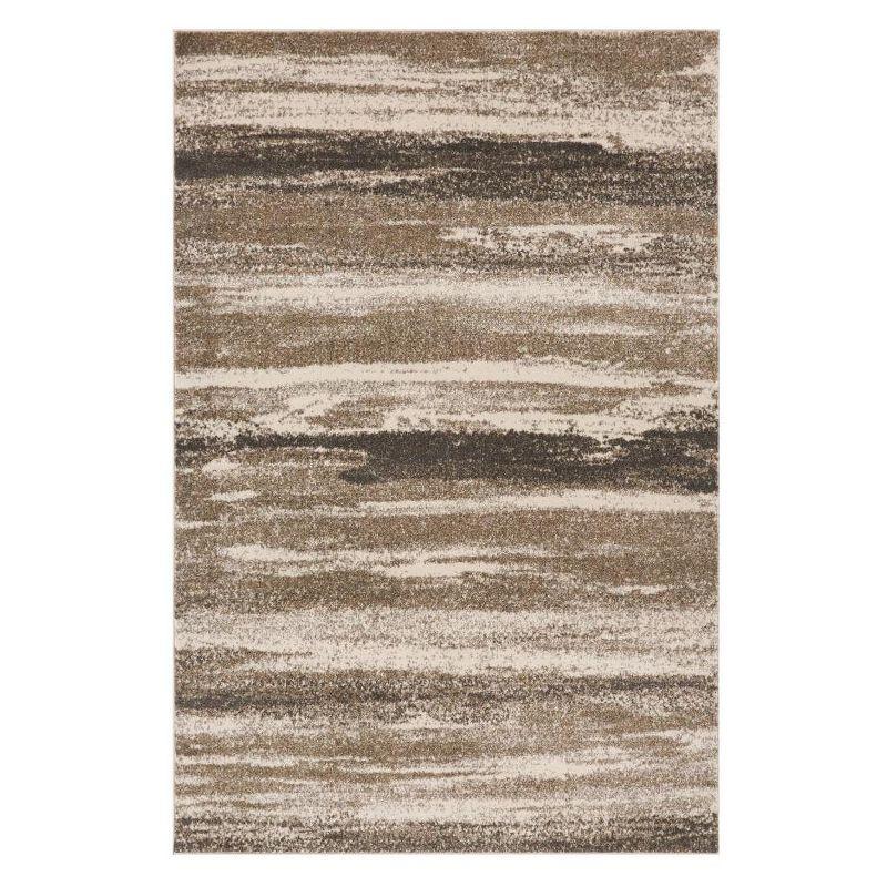 Abstract Brown Area Rug