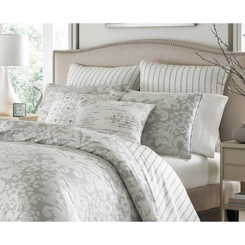 Camden Gray Cotton Full/Queen Duvet Cover Set