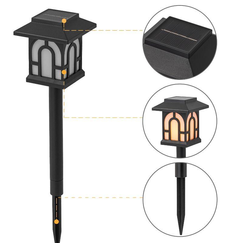 C Cattleya Low-voltage Black Aluminum Led Landscape Path Lights With Frosted Glass Shade(4-pack) (Set of 4)