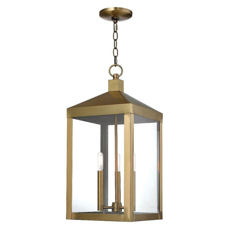 Livex Lighting Nyack 3 - Light Pendant in  Antique Brass