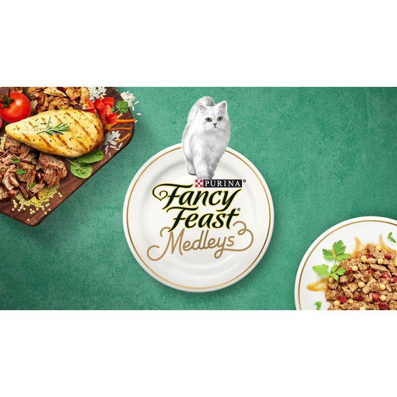 Purina Fancy Feast Medleys Gourmet withTuna,Chicken and Turkey in a Delicate Sauce Florentine Collection Wet Cat Food  - 3oz/12ct Variety Pack