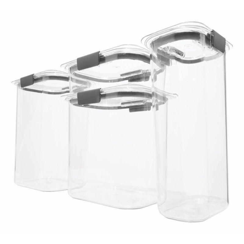 Clear BPA-Free Plastic Meal Prep Canister Set