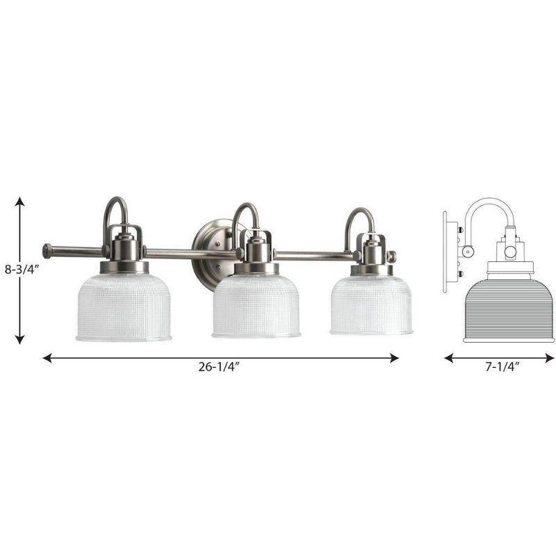 Rosser 3 Light Transparent Dimmable Vanity Light