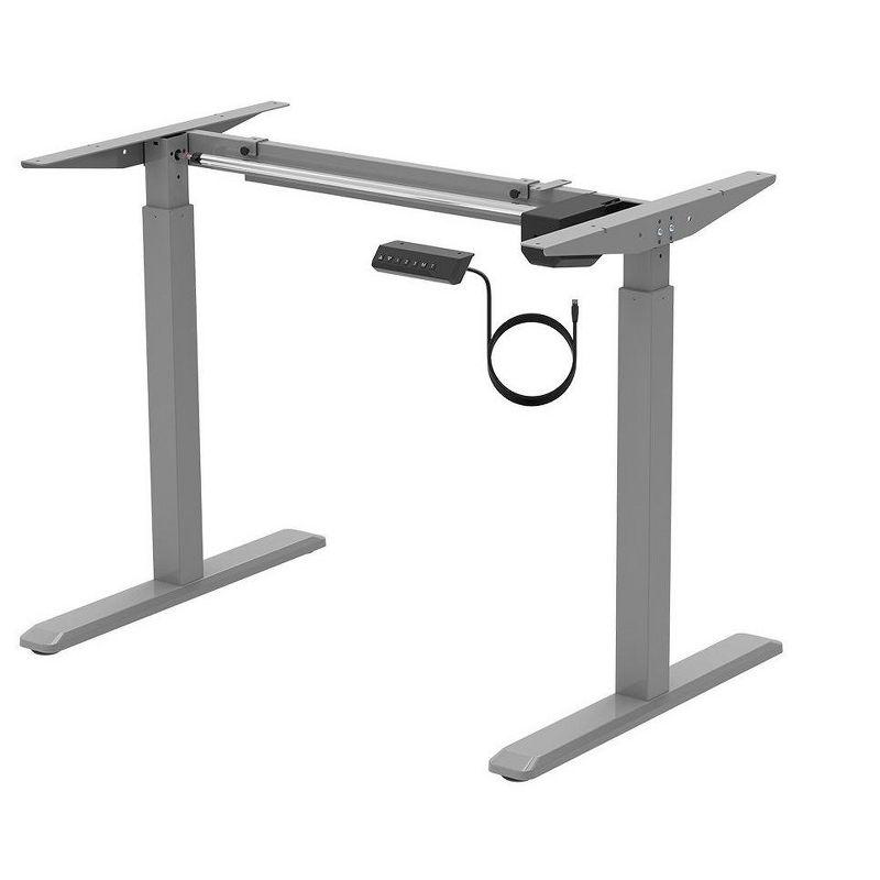 AdjustaFlex 44.8" Grey Electric Sit-Stand Desk Frame with Single Motor