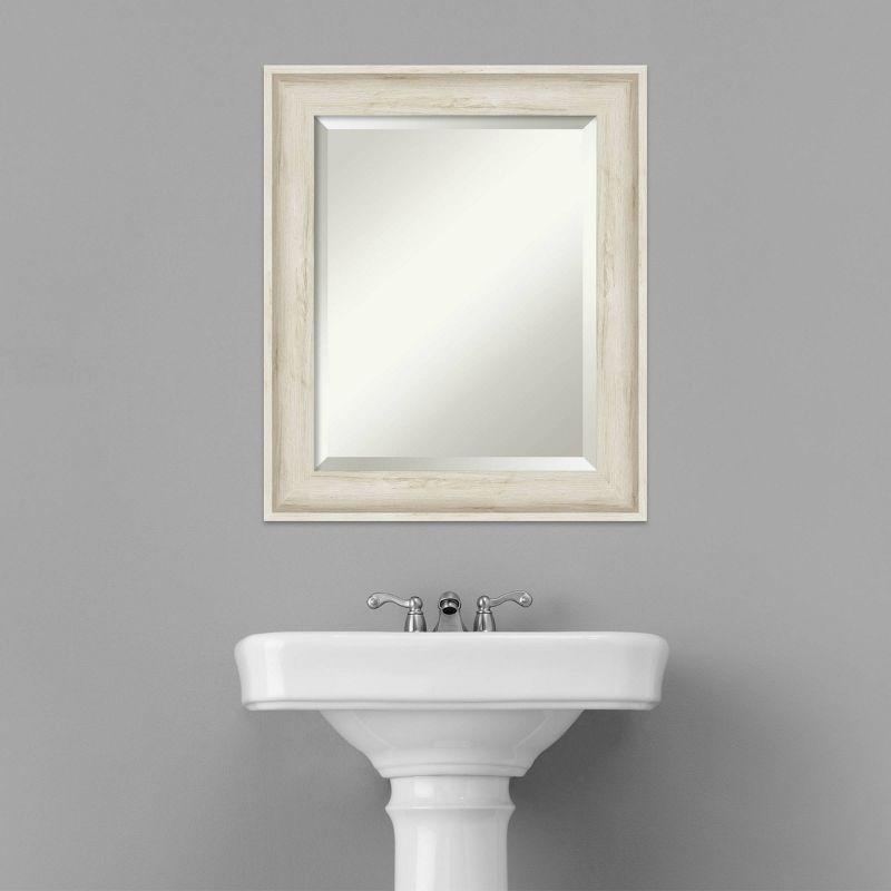 Regal Framed Bathroom Vanity Wall Mirror Birch Cream - Amanti Art