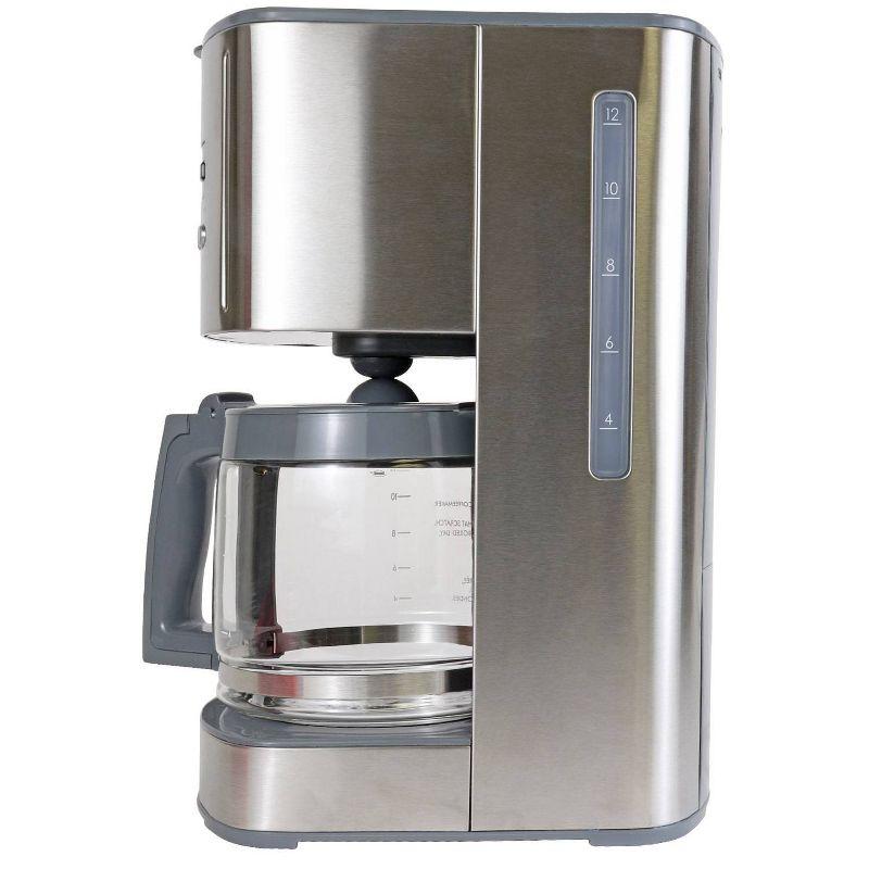 Kenmore Kenmore 12 Cup Programmable Coffee Maker, Stainless Steel, with Reusable Filter KKCM12S