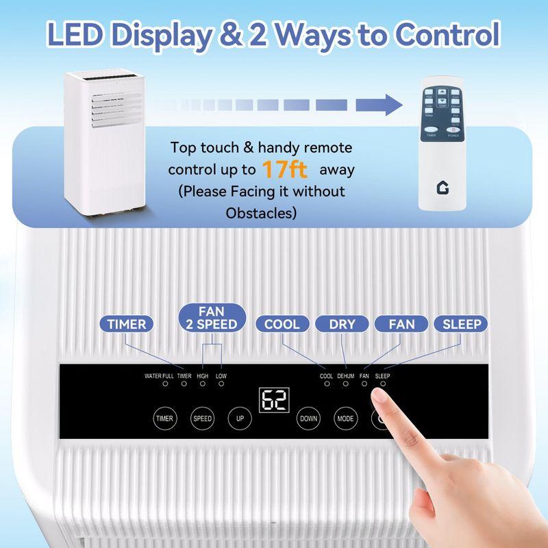 10000 BTU Portable Air Conditioners, 3-In-1 Standing Portable AC Unit With Remote Control, 24 Hour Timer