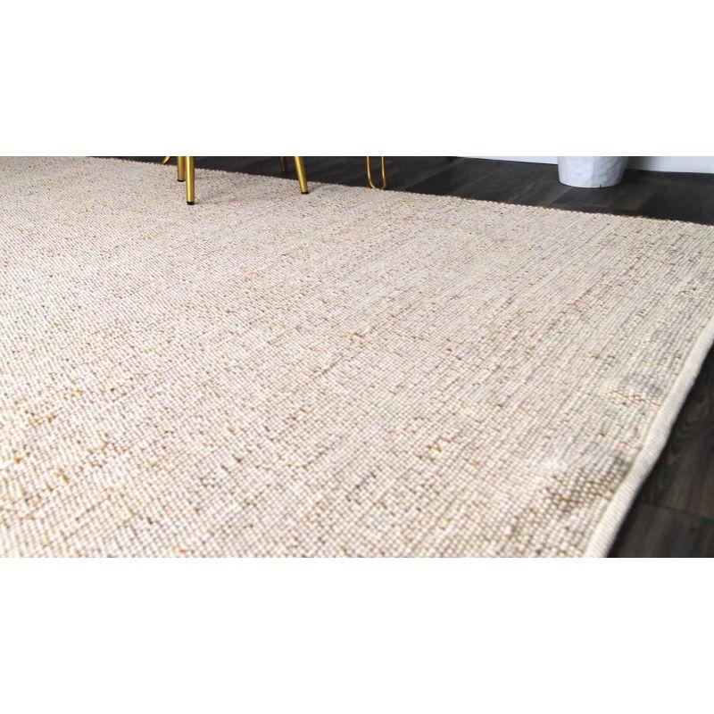 Sunlit Glow Handwoven Cotton-Jute Blend 4' x 6' Area Rug