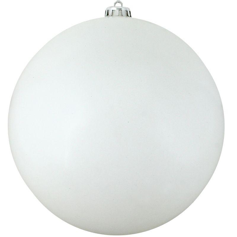 Large White Shatterproof Plastic Christmas Ornament Ball