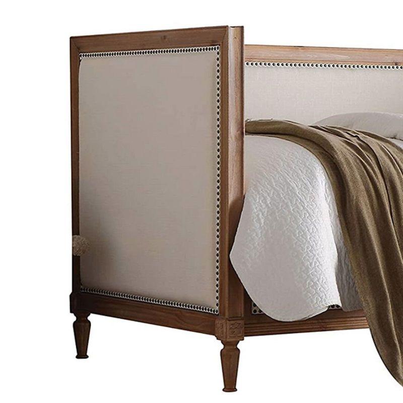 Acme Furniture Twin Charlton Bed Salvage Oak/Linen Cream