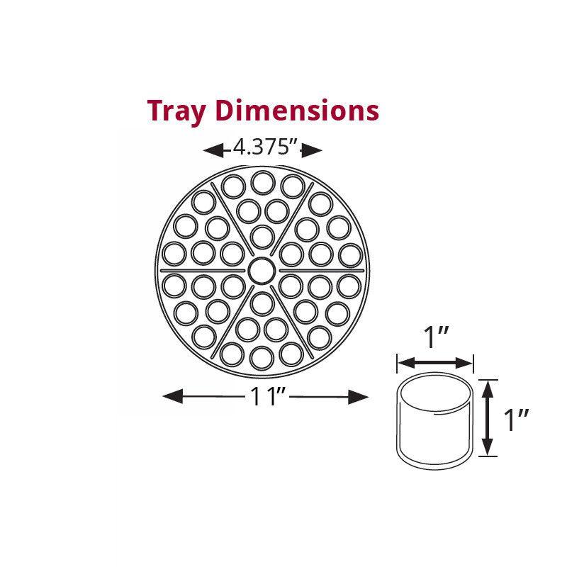 Azar Displays Three Tier Revolving Display 13.5"H x 11"Dia. - round slot 1"dia