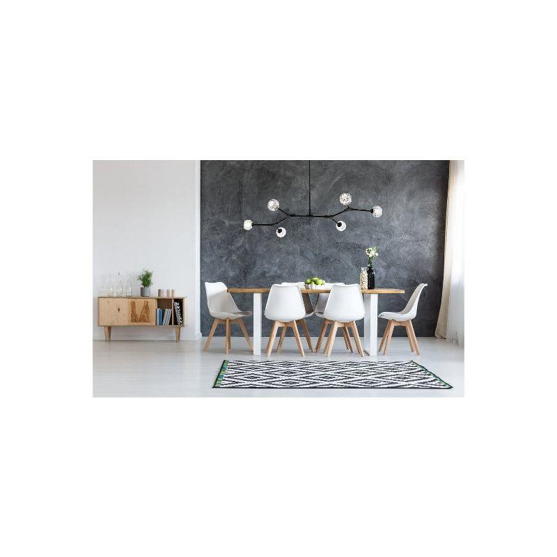 Elegant Lighting Zayne 6 Light Pendant in Black