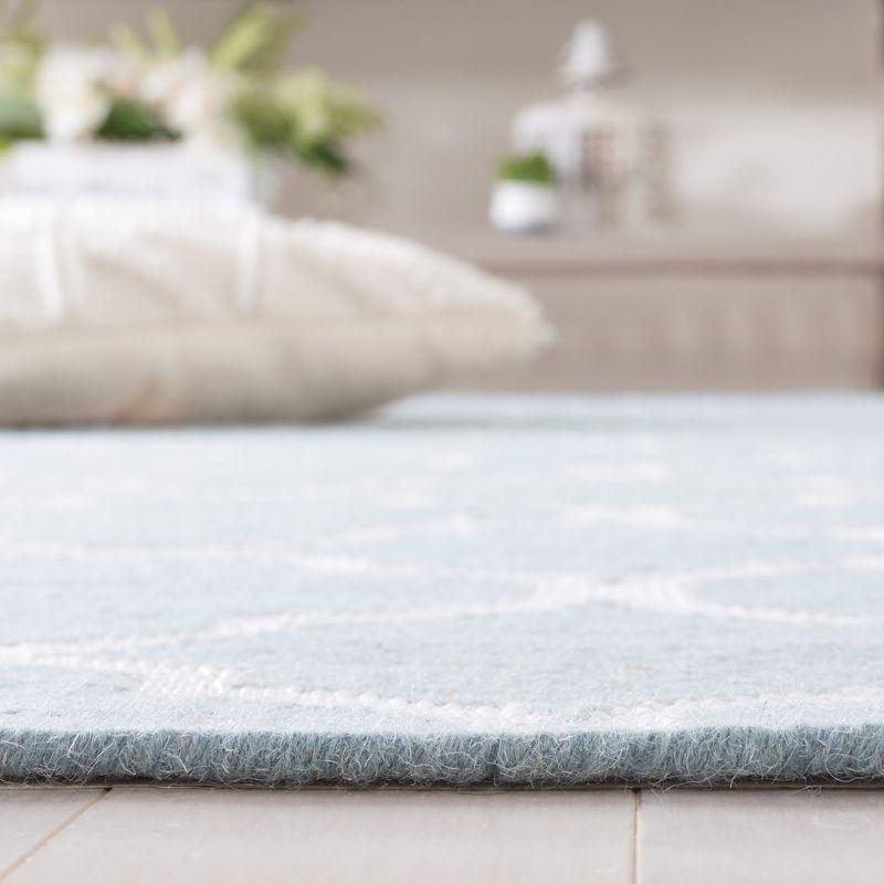 Dhurries DHU627 Hand Woven Area Rug - Blue/Ivory - 8'x10' - Safavieh.