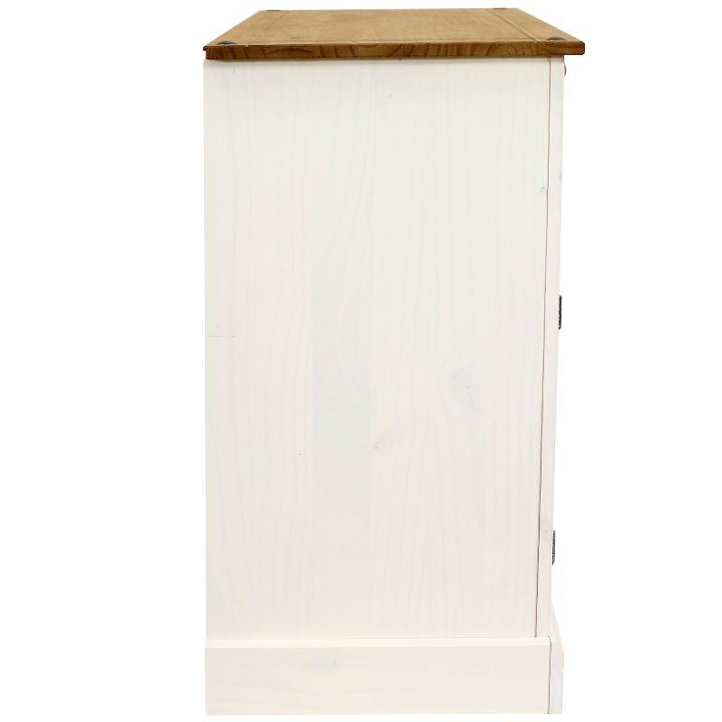 Sunnydaze White Pine Sideboard Cabinet with 2 Drawers and 2 Doors