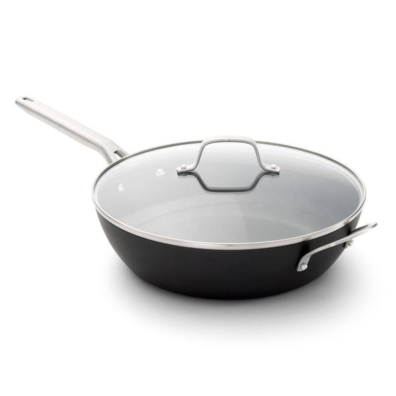 Hard-Anodized Nonstick 12" Jumbo Fry Pan with Glass Lid