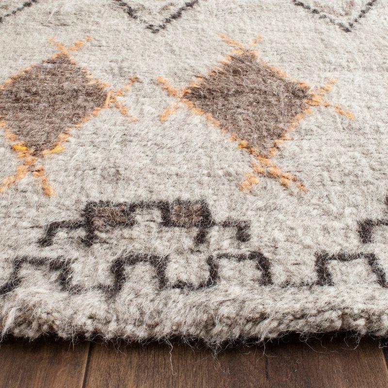 Hand-Knotted Pure Wool Geometric 8' x 10' Area Rug