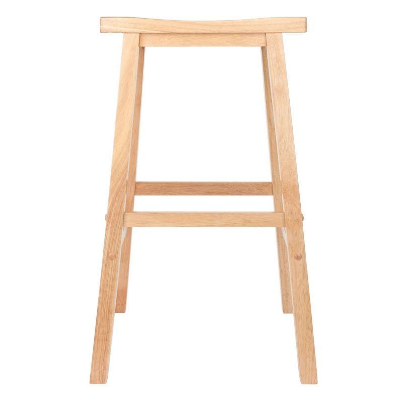 Natural Beech Wood 29" Saddle Seat Bar Stool