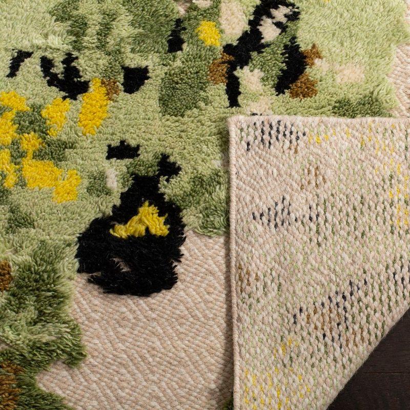 Wildon Home® Subhan Hand Knotted 80% Wool, 20% Cotton Floral Rug