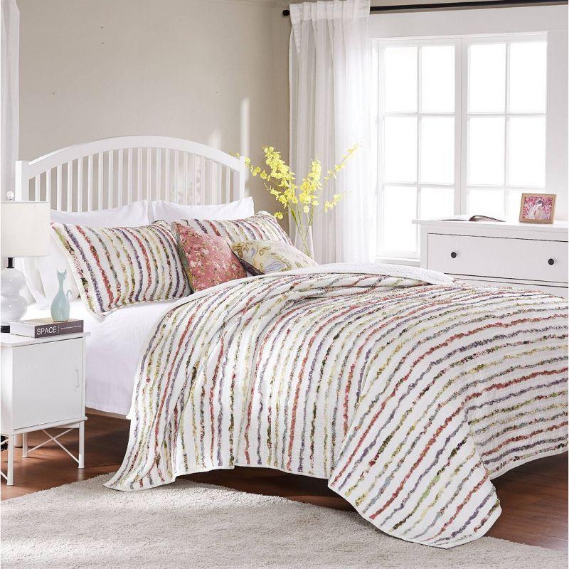Greenland Home Fashions Bella Ruffle Cotton Modern Farmhouse Quilt Set & Reviews | Wayfair