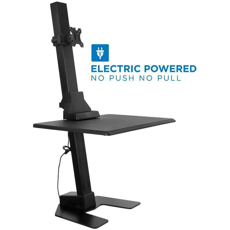 Mount-It Electric Standing Desk Converter, Tabletop Stand Desk w/ Monitor Mount, 28" Wide Platform