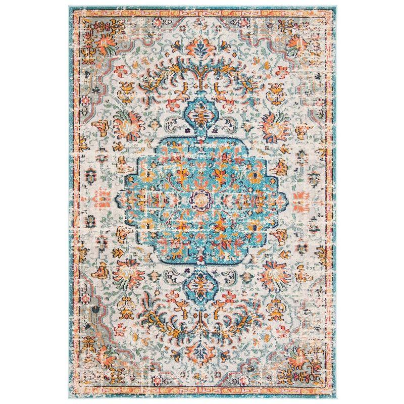 Madison MAD447 Power Loomed Indoor Area Rug - Grey/Light Blue - 5'3"x7'6" - Safavieh