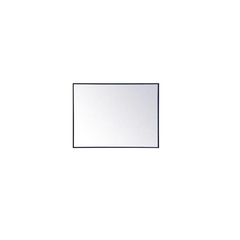 Elegant Lighting Metal frame rectangle mirror 27 inch x 36 inch in Blue