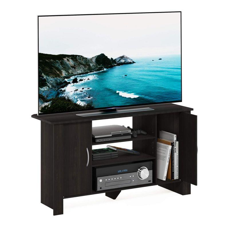 Furinno Econ TV Stand for TV's up To 46" Console Entertainment Center Bookcase Shelves TV Cabinet Media Center for Living Room,Espresso