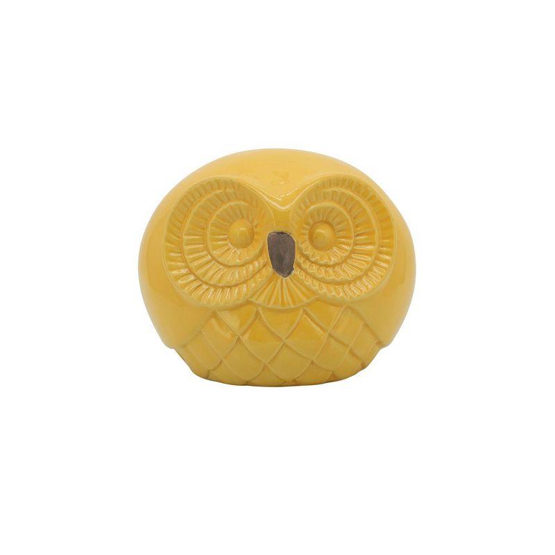 Millwood Pines Set of 3 Ceramic Contemporary Owl Figures
