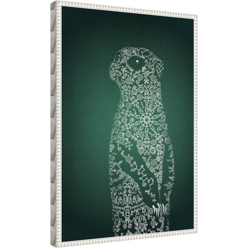 Amanti Art The Emerald Meerkat by Ema Paraschiv Framed Canvas Wall Art