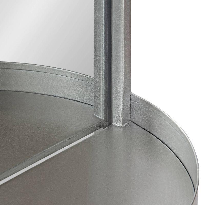 Lumi Metal Flat Mirror with Shelves