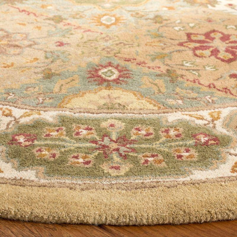 Heritage HG512 Handmade Area Rug - 6' Round - Multi/Ivory - Safavieh