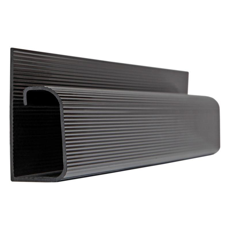 Fleming Supply J Channel Desk Cable Organizer/Cord Concealer Kit - Black, 10 Non-Locking Channels