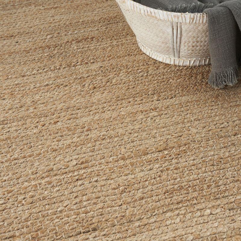Nourison Hand Woven Natural Jute Rug Natural 4' x 6'