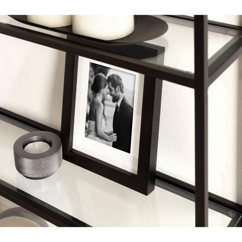 Kate & Laurel All Things Decor 20" x 30" Ciel Tiered Wall Shelf Black: 3-Tier Plastic Floating Shelf, Includes Mounting Hardware