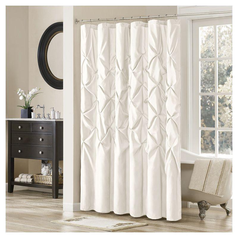 Madison Park Laurel Tufted Semi-Sheer Shower Curtain