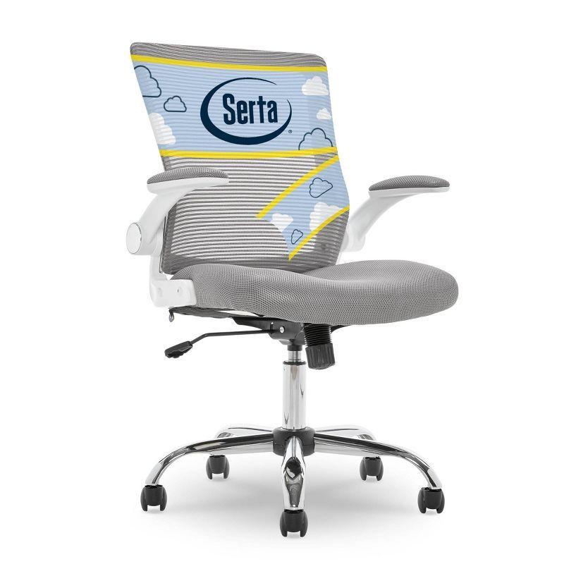 Works Creativity Mesh Office Chair with Chrome Base Gray - Serta: Ergonomic, Adjustable Height & Support