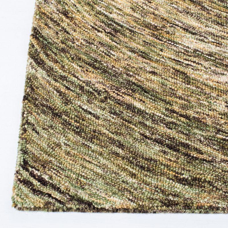 Ikat IKT633 Hand Tufted Area Rug - Green - 4'x6' - Safavieh
