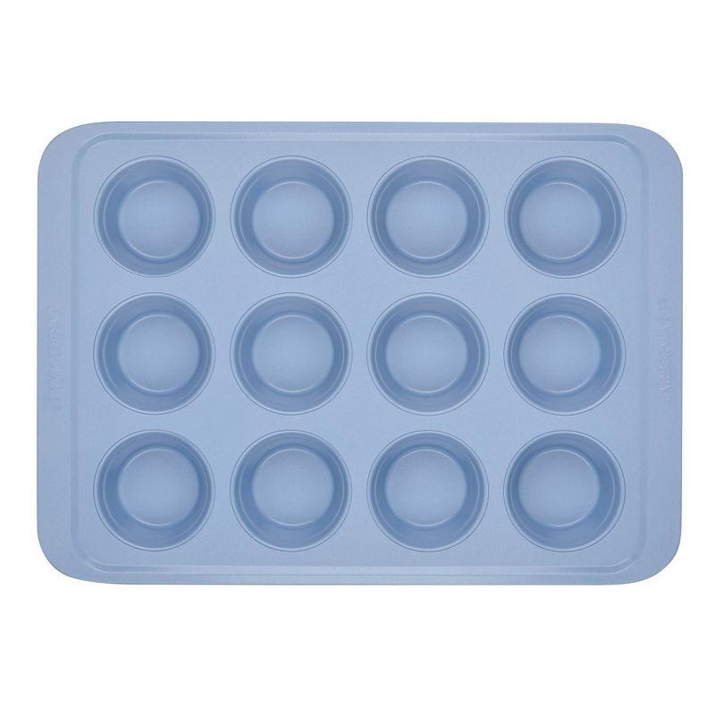 Farberware Easy Solutions Nonstick Bakeware 12-Cup Muffin Pan, Blue