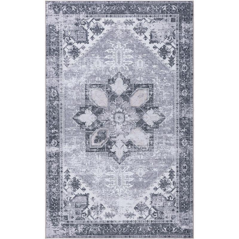 Tucson Vintage Persian TSN102 Power Loomed Machine Washable Skid-Resistant Indoor Area Rug - Dark Sage/Ivory - 6'x9' - Safavieh