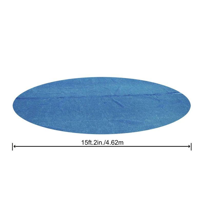Bestway Flowclear 15 Feet Round Above Ground Solar Pool Cover Only for Pool Water Maintenance of Swimming Pools 16 Feet in Diameter, Blue