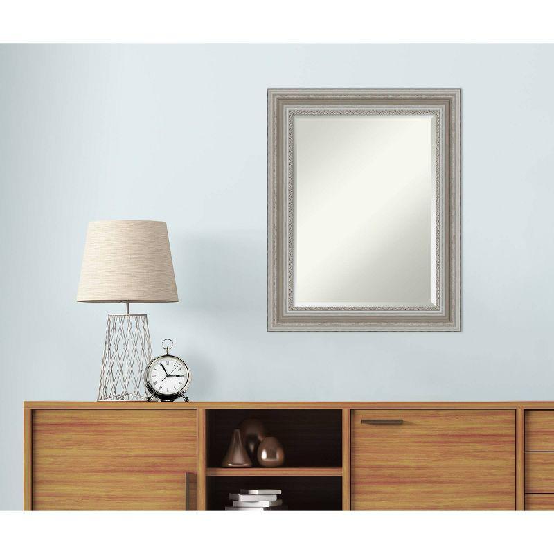 Parlor Silver Rectangular Bathroom Vanity Wall Mirror